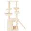 vidaXL Rascador para gatos con postes de sisal color crema 133 cm, , large indicador imagen numero 3