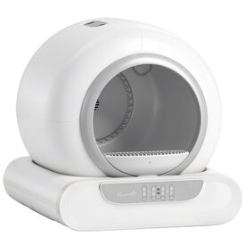 PawHut Arenero Gatos Autolimpiable Blanco