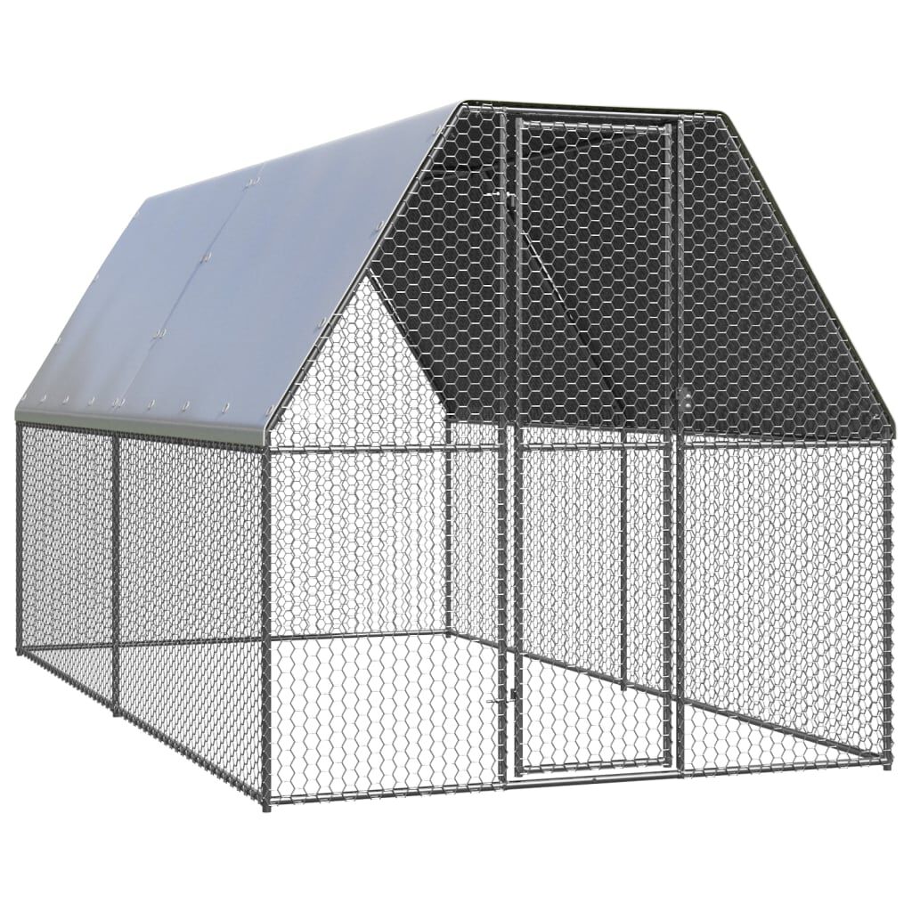 vidaXL Jaula gallinero de acero galvanizado 3x12x2 m, , large Imagen numero 21
