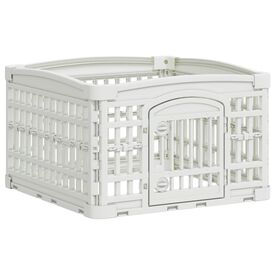 vidaXL Parque para Perros de 4 Paneles 60 x 60 x 38 cm Pl&aacute;stico Blanco