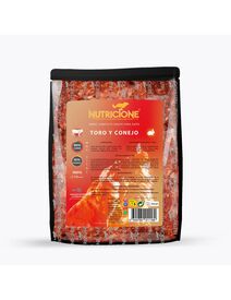 Nutricione menú dieta BARF sabor toro y conejo para gatos