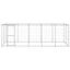 Vidaxl perrera con puerta de bisagra plateada para perros, , large indicador imagen numero 5