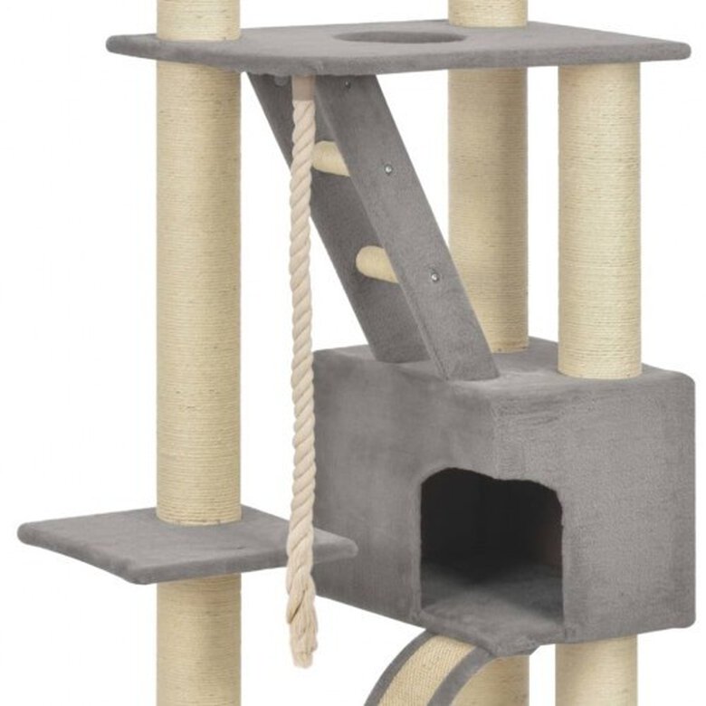Rascador con postes de sisal para gatos color Gris, , large image number null