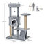 PawHut Árbol Rascador para Gatos Mediano Árbol para Gatos de 5 Niveles Torre para Gatos con Plataformas Nido Postes de Yute Escalera y Bola Colgante Gris, , large indicador imagen numero 3