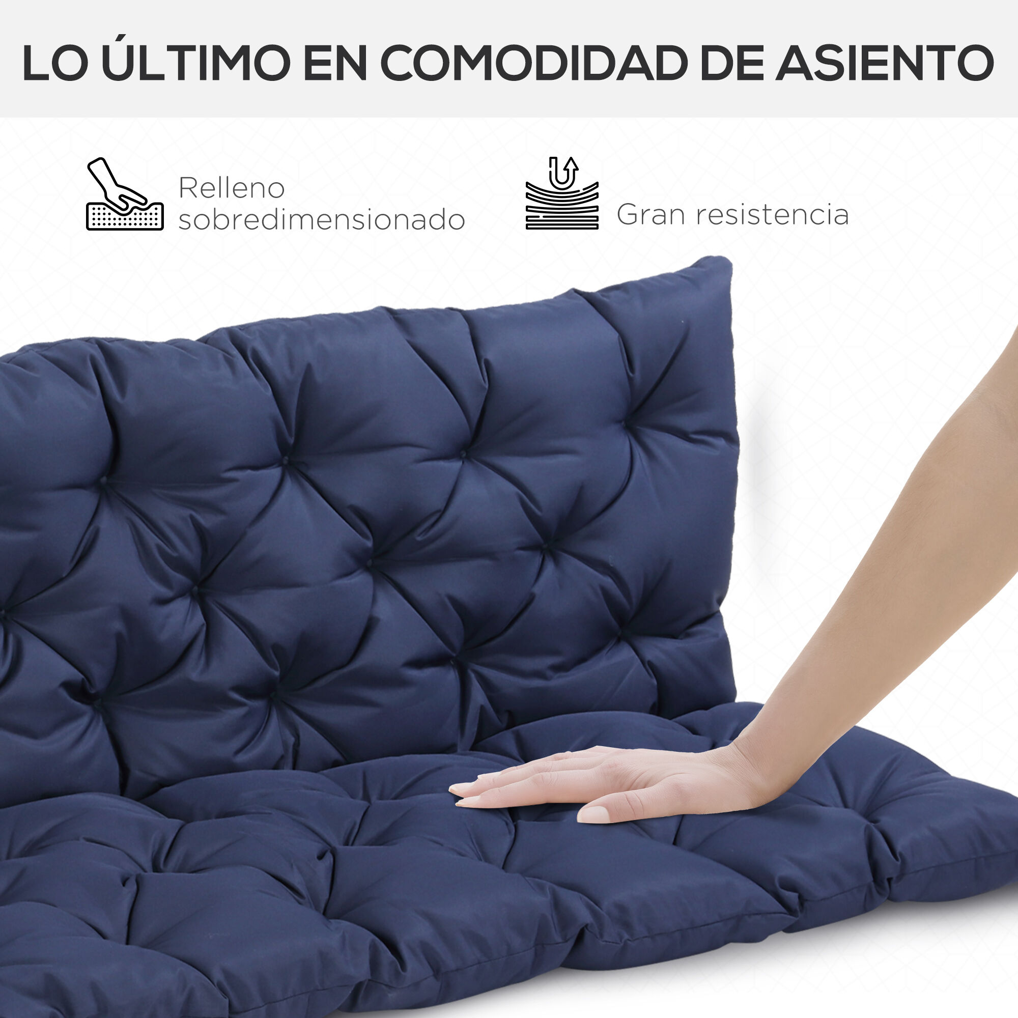 Outsunny Coj&iacute;n para Banco Azul, , large Imagen numero 5