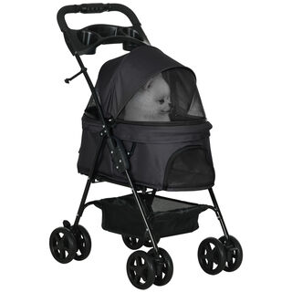 PawHut Cochecito para Perros Negro