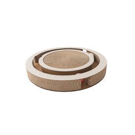 Althea Living - Juguete Interactivo Rascador para Gatos con cartón corrugado y pelotas giratorias