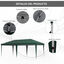 Outsunny Carpa Plegable 6x3 m Cenador de Jardín Gazebo con Altura Ajustable en 3 Niveles Bolsa de Transporte Marco de Acero Anti-UV para Patio Fiestas Camping Verde, , large indicador imagen numero 5