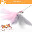 Nobleza-Palo de Burla para Gatos Juguete Pluma de Gato 2 Piezas ,Pluma de Juguete para Gato,Juguete Interactivo con Plumas,Juguete Pluma de Gato Interactivo, , large indicador imagen numero 3