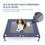 Pawhut cama de exterior azul para mascotas, , large indicador imagen numero 3