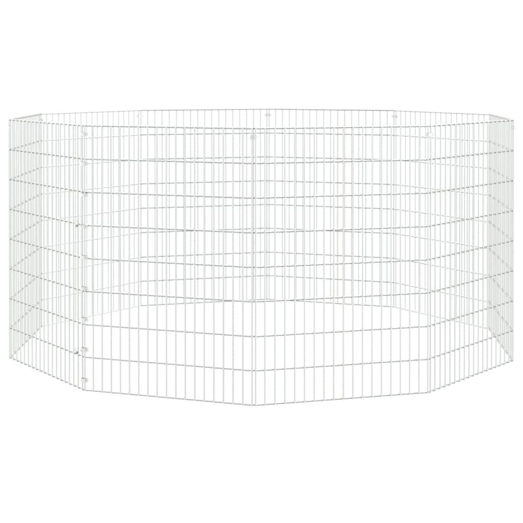 VidaXL Jaula robusta blanca para conejos thumbnail