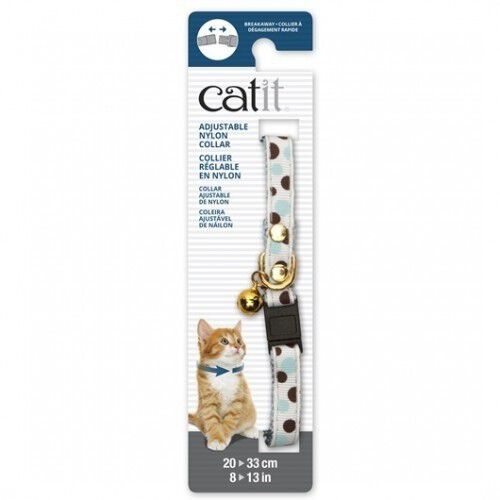 Collar de nylon con cascabel para gatos color Blanco/Lunares, , large Imagen numero 1