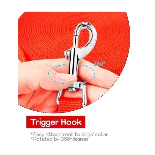 Edipets correa de adiestramiento larga de naylon roja para perros thumbnail
