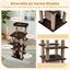 COSTWAY Rascador para Gatos Grandes, &Aacute;rbol Rascador para Gatos Multinivel, Altura 148 cm con Condominio, Percha de Peluche, Postes Rascadores, Agujero, Pomp&oacute;n y Plataformas, Torre Gato de Interior, , large indicador imagen numero 4