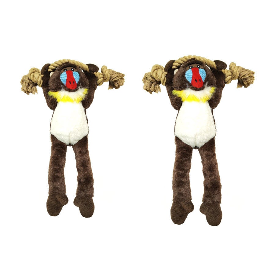 Tootoy! Comfort Hanging Monkey Cuddler peluche con sonido para perro thumbnail