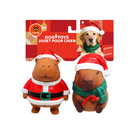 FOFOS | Set de 2 Capibaras de L&aacute;tex (Colecci&oacute;n de Navidad) &ndash; para Perros