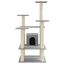 vidaXL rascador árbol 4 pisos con casa de sisal gris para gatos, , large indicador imagen numero 4