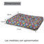 HOME MERCURY- Cama de Mascota, Colchón para Perro, Colchoneta Reversible Estampada Relleno de Espuma para Interior y Exterior. (Small, Huellas), , large indicador imagen numero 4