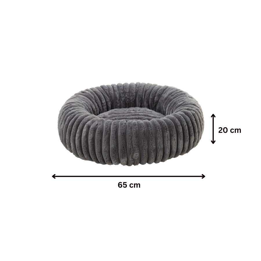Leeby Sof&aacute; Donut Corduroy Gris para perros, , large Imagen numero 4