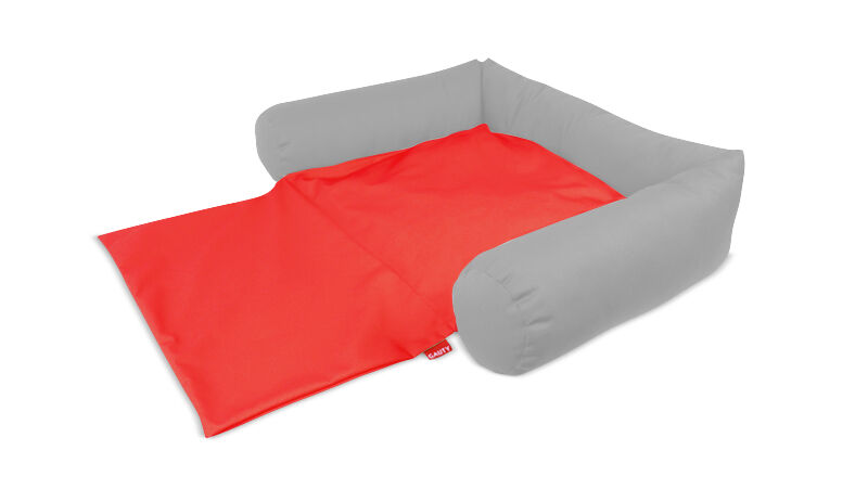 Gauty Cama para Perros y Gatos  Tela de sarga - Gris y rojo, , large Imagen numero 1