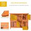 PawHut conejera de madera exterior para conejos, , large indicador imagen numero 5