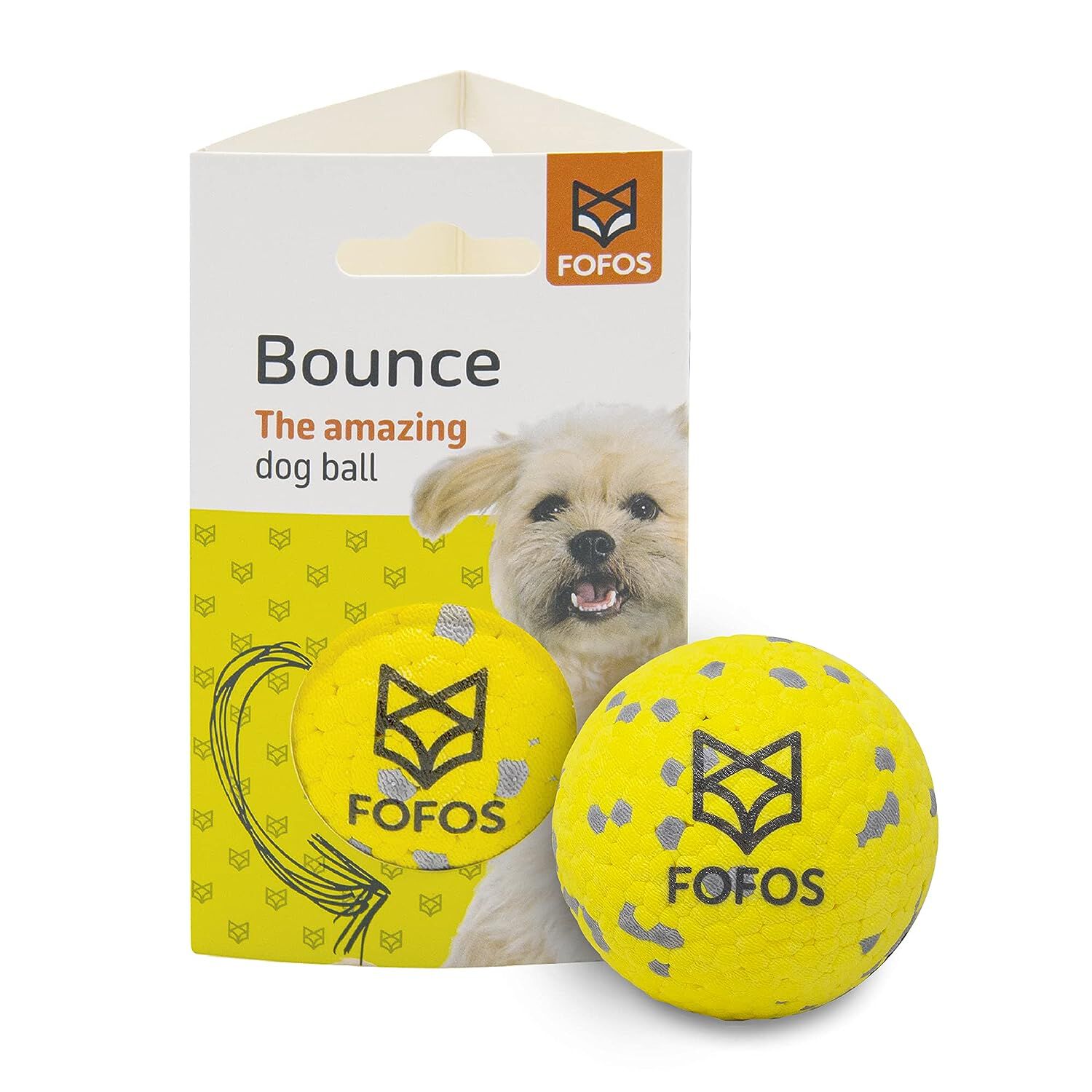 FOFOS |Super Pelota Saltarina Resistente (Amarilla)  - Para Perro, , large Imagen numero 1
