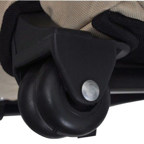 vidaXL Transport&iacute;n plegable beige para mascotas, , large Imagen numero 7