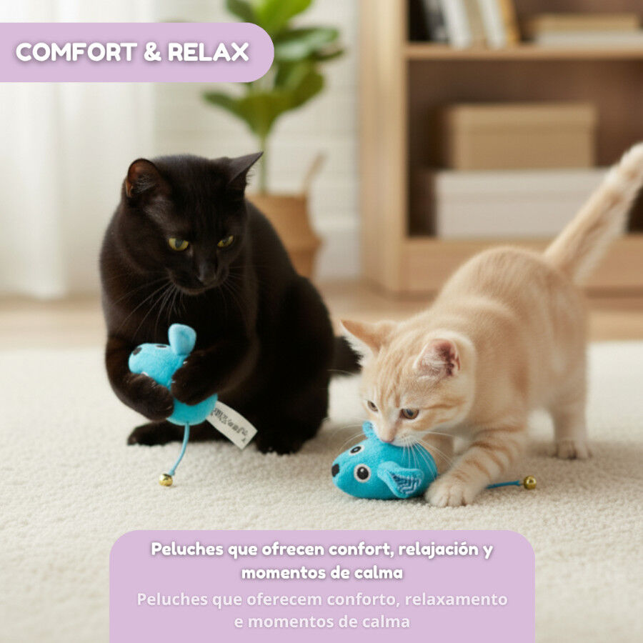 Tootoy! Pack de 2 Ratones con Catnip y Cascabel Azules para gatos, , large Imagen numero 5
