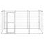 Vidaxl perrera con puerta de bisagra plateada para perros, , large indicador imagen numero 2