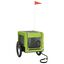 vidaXL Remolque bicicleta para perros hierro tela Oxford verde negro, , large indicador imagen numero 7