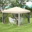Outsunny Carpa Plegable 3x3 para Exterior Cenador de Jardín Portátil con Mosquiteras Bolsa de Transporte Marco de Acero y Tela Oxford Resistente para Fiestas Camping Beige, , large indicador imagen numero 2