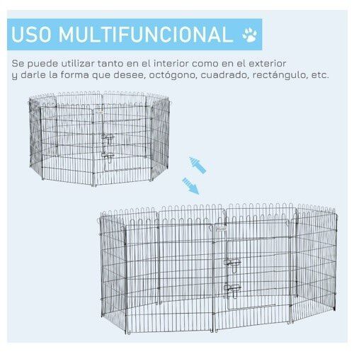 PawHut parque plegable negro para cachorros thumbnail