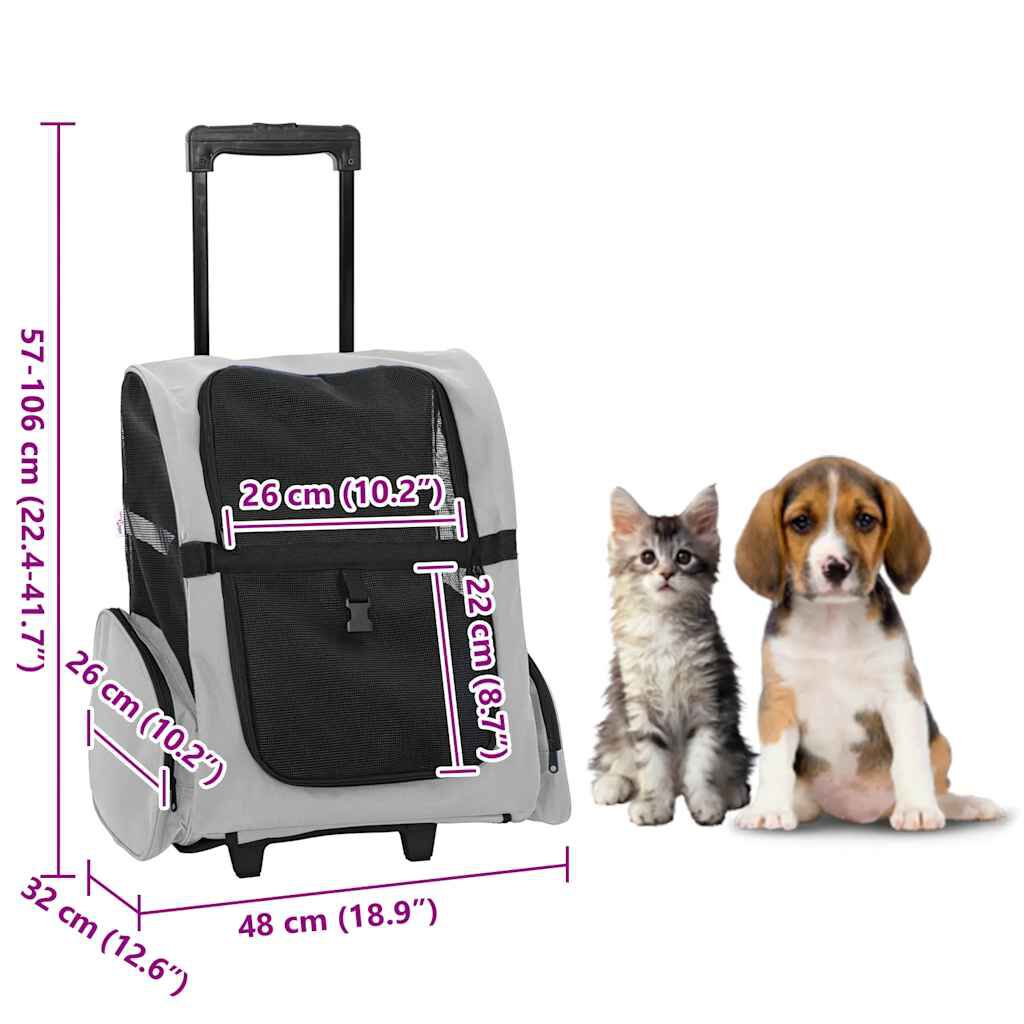 vidaXL Carro Plegable para Mascotas Multiusos Transport&iacute;n Jaula de Gatos Perros, , large Imagen numero 4