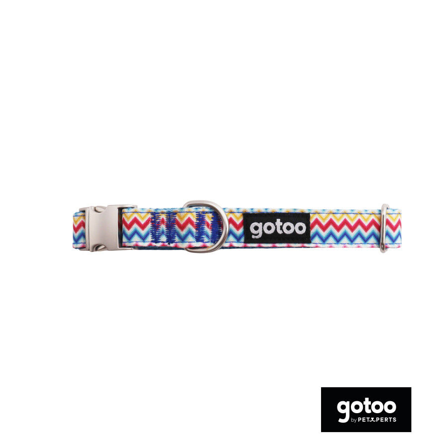 Gotoo Collar estampado rayas zig-zag para perros, , large Imagen numero 2