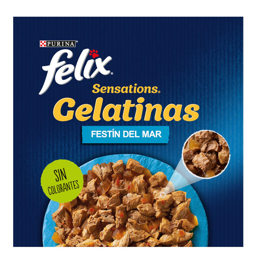 Felix Sensations Festín del Mar sobres en gelatina para gatos thumbnail