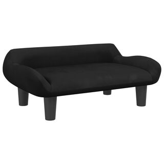 vidaXL Cama negra de terciopelo para perros