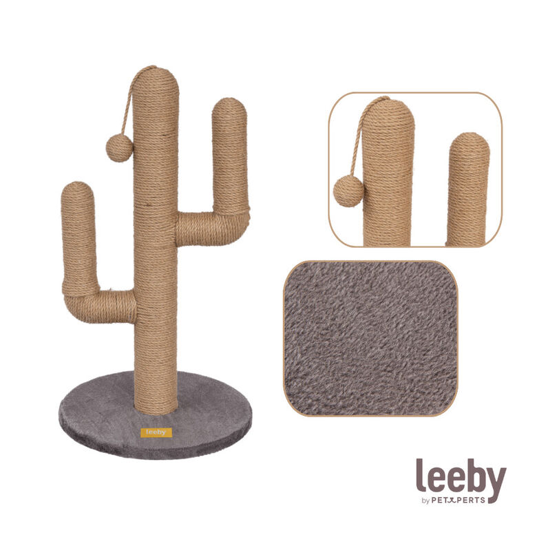 Leeby Carmen Cactus rascador con juguete para gatos thumbnail