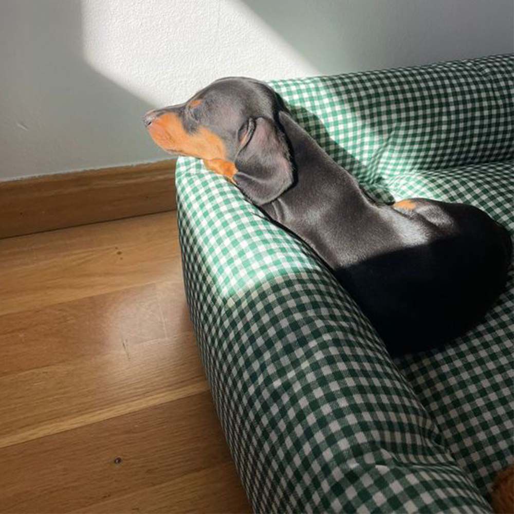 CAMA IMPERMEABLE VICHY VERDE - M, , large Imagen numero 4