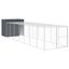 vidaXL Caseta perros con corral acero galvanizado gris 214x1069x181 cm, , large indicador imagen numero 10