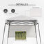 Outsunny Carpa Plegable 220x220x200 cm Cenador Plegable con 1 Pared Lateral Bolsa de Transporte Impermeable y Protección UV50+ para Jardín Patio Blanco, , large indicador imagen numero 4