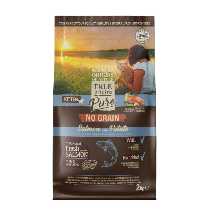 True Origins Pure Kitten No Grain Free Salmón pienso para gatitos thumbnail