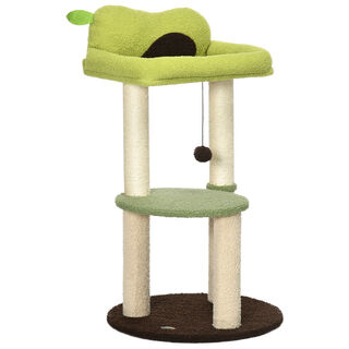 PawHut Árbol Rascador para Gatos en Forma de Aguacate verde