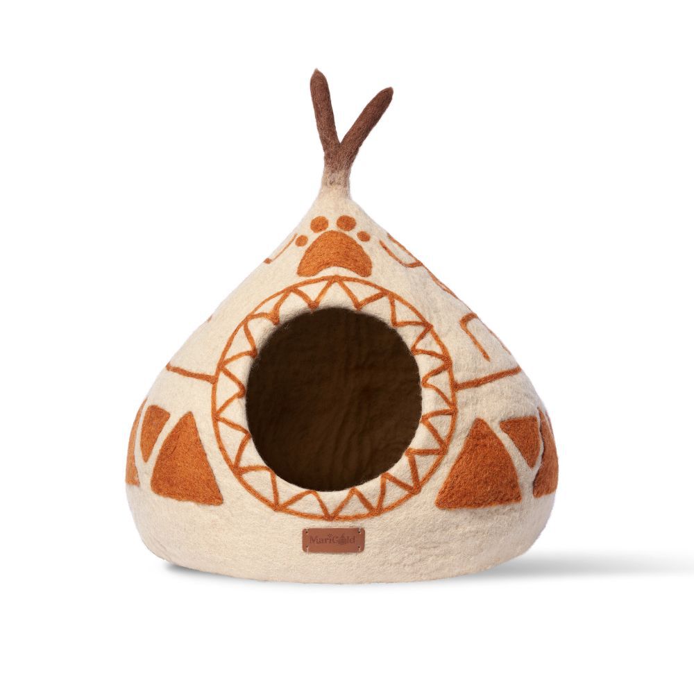 Tipi para gato de fieltro de lana gran formato Stone, , large Imagen numero 3