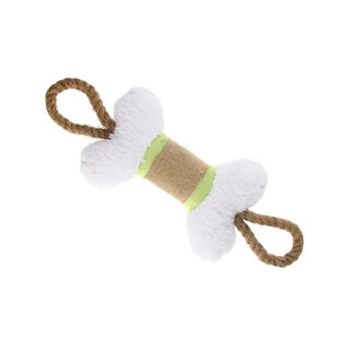 Guabu hueso de peluche con cuerda para perros