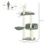 PawHut &Aacute;rbol Rascador para Gatos Torre para Gatos Verde y Crema, , large indicador imagen numero 3