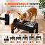 Nobleza Comedero Elevado para Perros y Gatos, Soporte Ajustable a 6 Alturas y Reclinable, Kit de 2 Cuencos: 1000ml Acero Inoxidable y 600ml Comedero Antivoracidad, Dise&ntilde;o Antiderrame, Negro, , large indicador imagen numero 2