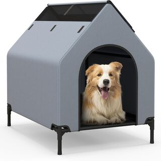COSTWAY 2 en 1 Caseta con 2 Ventanas para Perros