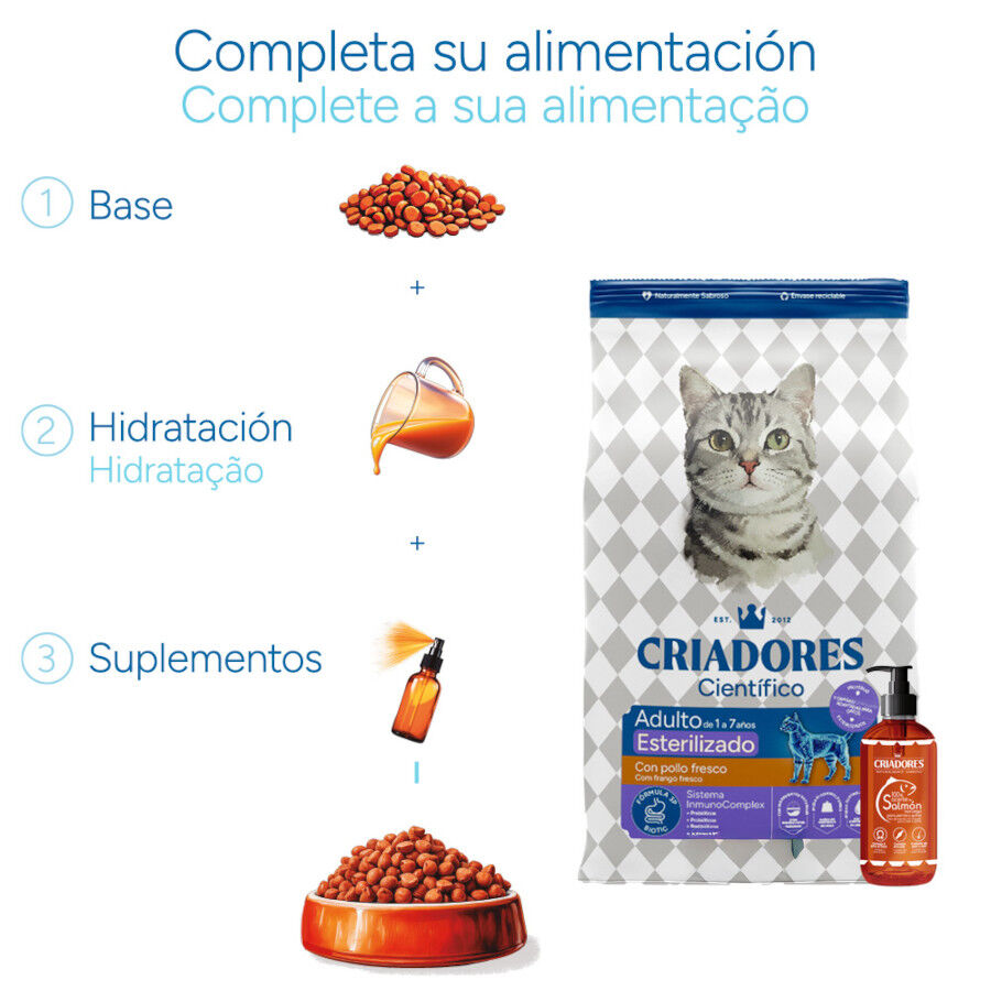 Criadores Cient&iacute;fico Adulto Esterilizado Pollo pienso para gatos, , large Imagen numero 8