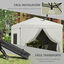 Outsunny Carpa Plegable Pop-Up 3x3 m Cenador de Jardín con 4 Paredes Laterales 2 Ventanas de Malla Altura Ajustable Bolsa de Transporte Impermeable y Anti-UV para Camping Fiestas Blanco, , large indicador imagen numero 4