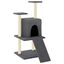 vidaXL Rascador para gatos con postes de sisal gris oscuro 110 cm, , large indicador imagen numero 1